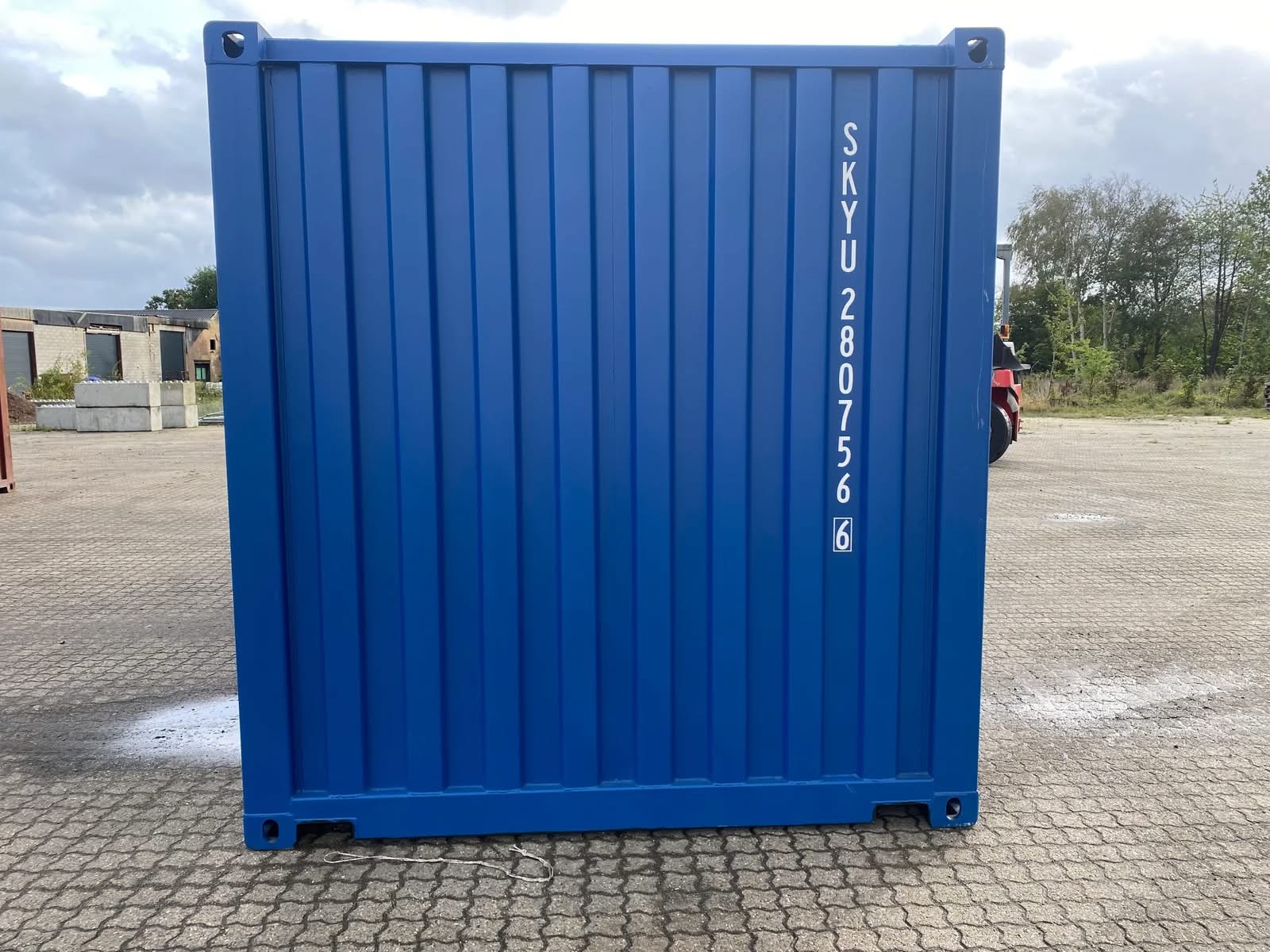 Blau Seecontainer 20ft - Schrägansicht klein